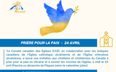 Prière pour la paix en Ukraine le 24 avril 2022 à midi